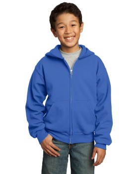 'Port & Company PC90YZH Youth Core Fleece Full-Zip Hooded Sweatshirt'