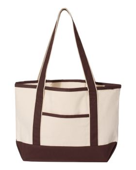 'Q-Tees Q125800 20L Small Canvas Deluxe Tote'