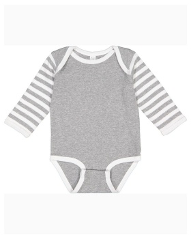 'Rabbit Skins 4411 Infant Long Sleeve Baby Rib Bodysuit'