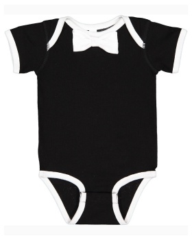 'Rabbit Skins RS4407 Infant Baby Rib Bow Tie Bodysuit'