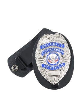 Rothco 1133  Leather Clip-On Badge Holder / Swivel Snap