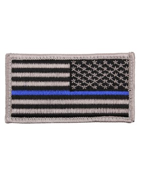 Rothco 1179  Thin Blue Line Police U.S. Flag Patch - Hook Back