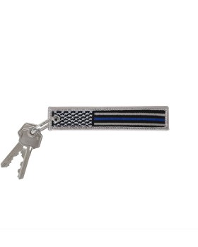 Rothco 1258  Thin Blue Line Flag Patch Keychain