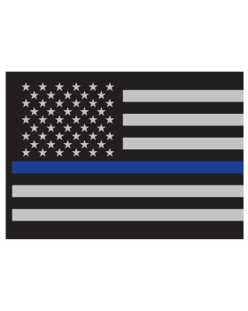 Rothco 1293  Thin Blue Line Flag Decal