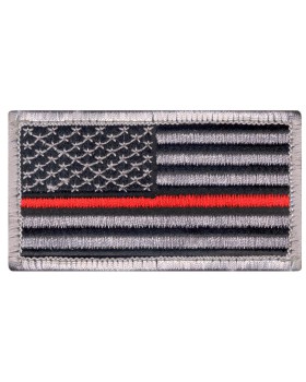 Rothco 18889 Thin Red Line US Flag Patch - Hook Back