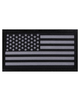 Rothco 1909 Reflective Flag Patch with Hook Back