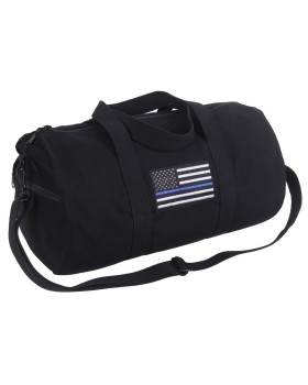 'Rothco 2230 Thin Blue Line Canvas Shoulder Duffle Bag'