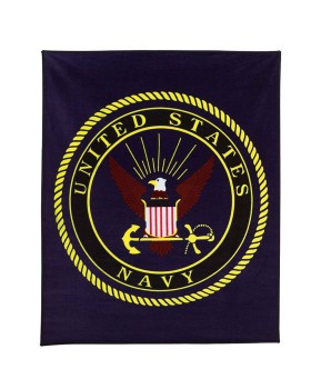 'Rothco 2301 Rothco military insignia fleece blankets - navy'