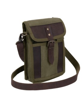 'Rothco 2349 Rothco canvas travel portfolio bag with leather accents'