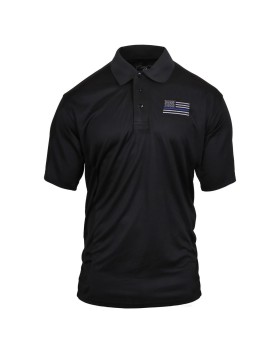 'Rothco 2812 Rothco thin blue line moisture wicking polo'