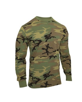 Rothco 3733 Long Sleeve Vintage T-Shirt - Woodland Camo