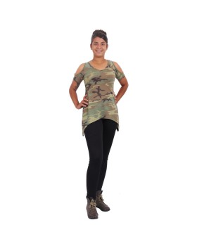 Rothco 4610  Camo Cold Shoulder Top