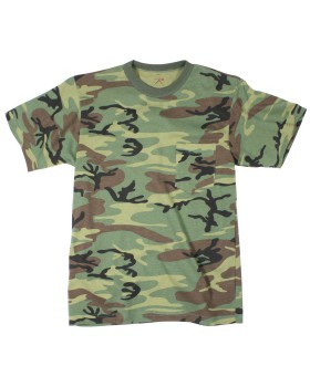 Rothco 6667 Woodland Camo T-Shirt w/ Pocket