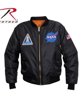 Rothco 7328 NASA MA-1 Flight Jacket - Black