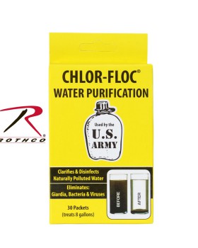 Rothco 7741 Chlor floc military water purification powder packets