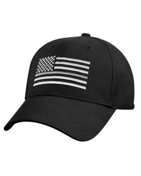 Rothco 7880 Thin Silver Line Flag Low Profile Cap