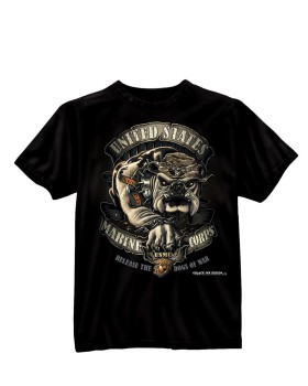 Rothco 80330 Black Ink U.S.M.C. Bulldog T-Shirt