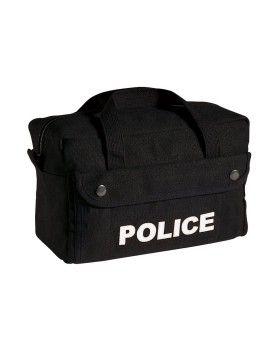 Rothco 8185 Canvas Small Black Police Logo Gear Bag