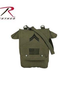 Rothco 8796 Rothco canvas map case shoulder bag w/ military patches