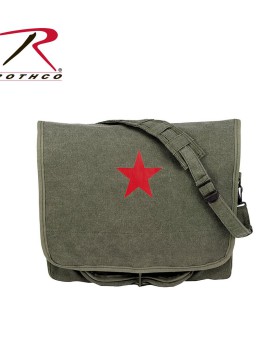 Rothco 9129 Rothco vintage canvas shoulder bag with red star