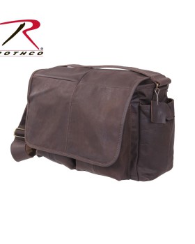 Rothco 91480 Rothco brown leather classic messenger bag