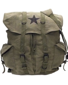 Rothco 9158 Rothco vintage weekender canvas backpack with star