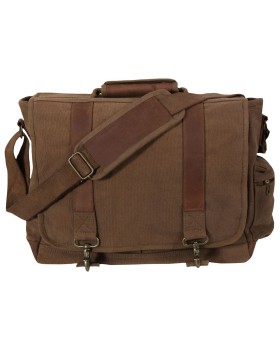 Rothco 9691 Rothco vintage canvas pathfinder laptop bag with leather acc ...