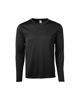 'Soffe 1538MU Men's Adult Long Sleeve Base Layer V-Neck Tee'