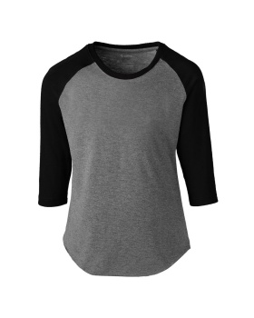 'Soffe 3050G Girls Heathered Baseball Tee'