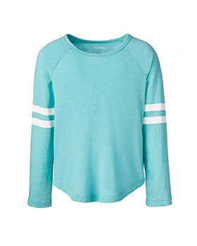 'Soffe 3056G Girls Fan Crew Neck Long Sleeve Tee'