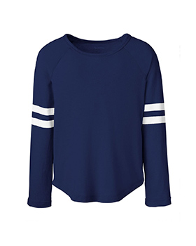 'Soffe 3056G Girls Fan Crew Neck Long Sleeve Tee'