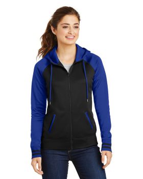 'Sport Tek LST236 Ladies Sport-Wick Varsity Fleece Full-Zip Hooded Jacket'