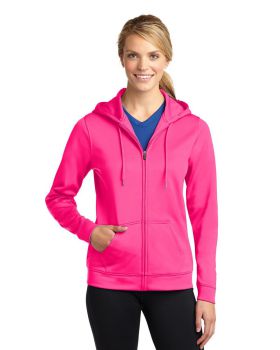 Sport Tek LST238 Ladies Sport-Wick Fleece Full-Zip Hooded Jacket