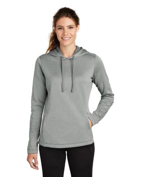 'Sport-Tek LST264 Ladies PosiCharge SportWick Heather Fleece Hooded Pullover'