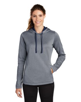 'Sport-Tek LST264 Ladies PosiCharge SportWick Heather Fleece Hooded Pullover'