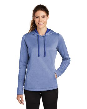 'Sport-Tek LST264 Ladies PosiCharge SportWick Heather Fleece Hooded Pullover'