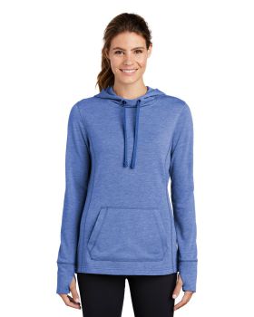 'Sport-Tek LST296 Ladies PosiCharge TriBlend Wicking Fleece Hooded Pullover'