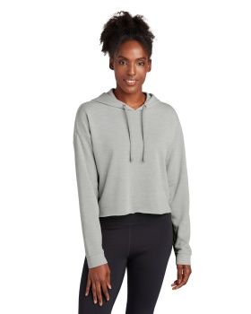 'Sport Tek LST298 Sport Tek  Ladies Posicharge  Tri Blend Wicking Fleece Crop Hooded Pullover'