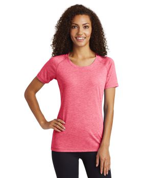 'Sport-Tek LST400 Ladies' PosiCharge TriBlend Wicking Scoop Neck Raglan Tee'