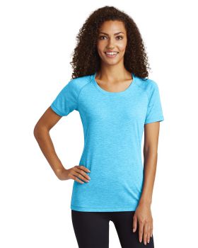 'Sport-Tek LST400 Ladies PosiCharge TriBlend Wicking Scoop Neck Raglan Tee'