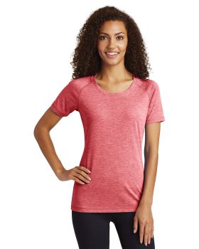 'Sport-Tek LST400 Ladies' PosiCharge TriBlend Wicking Scoop Neck Raglan Tee'