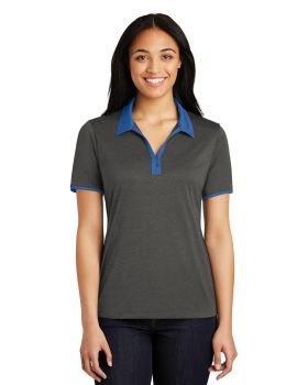 'Sport-Tek LST667 Ladies Heather Contender Contrast Polo'