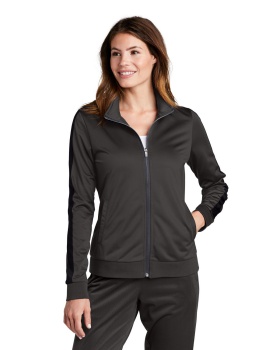 'Sport Tek LST94 Sport Tek  Ladies Tricot Track Jacket.'