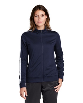 'Sport Tek LST94 Sport Tek  Ladies Tricot Track Jacket.'