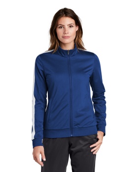 'Sport Tek LST94 Sport Tek  Ladies Tricot Track Jacket.'