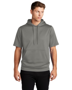 'Sport Tek ST251 Sport Tek  Sport Wick  Fleece Short Sleeve Hooded Pullover.'