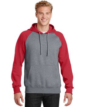 'Sport Tek ST267 Raglan Colorblock Pullover Hooded Sweatshirt'