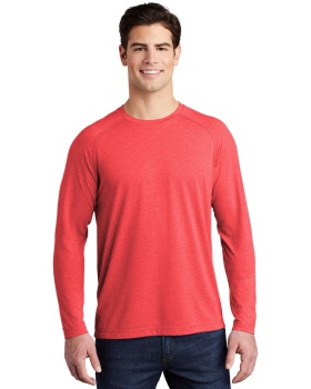 'Sport Tek ST400LS Sport Tek  Posicharge  Long Sleeve Tri Blend Wicking Raglan Tee'