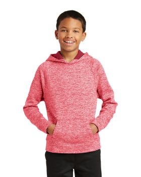 'Sport-Tek YST225 Youth PosiCharge Electric Heather Fleece Hooded Pullover'
