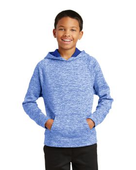 'Sport-Tek YST225 Youth PosiCharge Electric Heather Fleece Hooded Pullover'